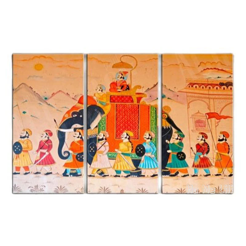 

Холст в индийском стиле, настенное искусство, винтажное искусство для гостиной, спальни, домашнего офиса, Декор, подарок