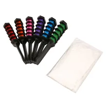 6 шт./компл. Мини одноразовый персональный салон использование окрашивающая расческа для волос профессиональные мелки для цветной мелок для волос инструмент для окрашивания волос