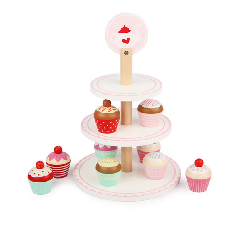 Деревянная десертная детская кухонная игрушка еда Ролевые Игры Головоломка Развивающие детские игрушки День рождения торт игрушки