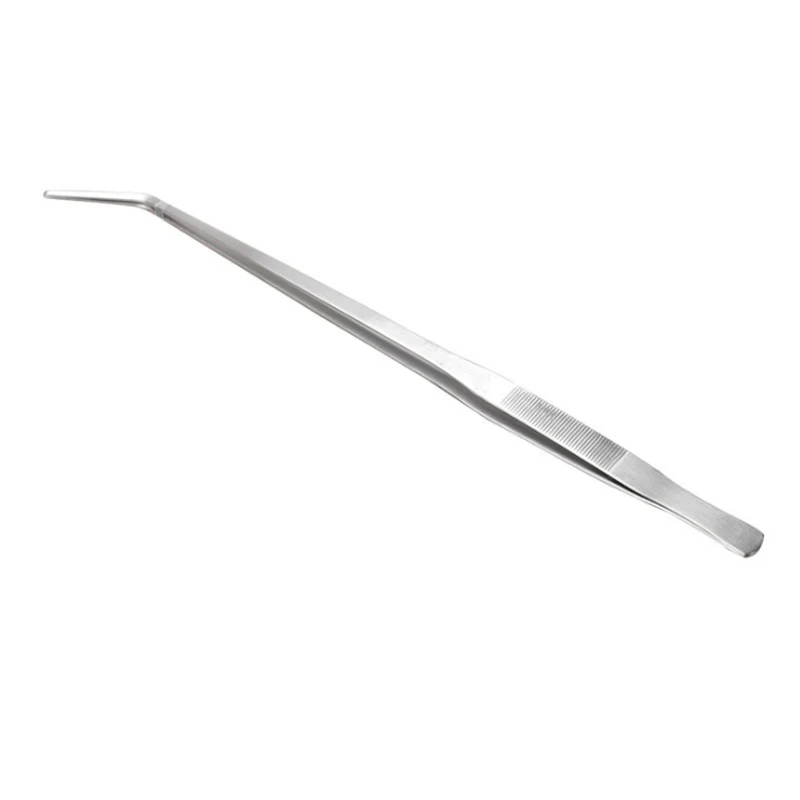 38cm/48cm Stainless steel Tweezers Long Aquarium Live Tank Curved Plant Tweezers Tools For Shrimp and Plant Reef Aquarium