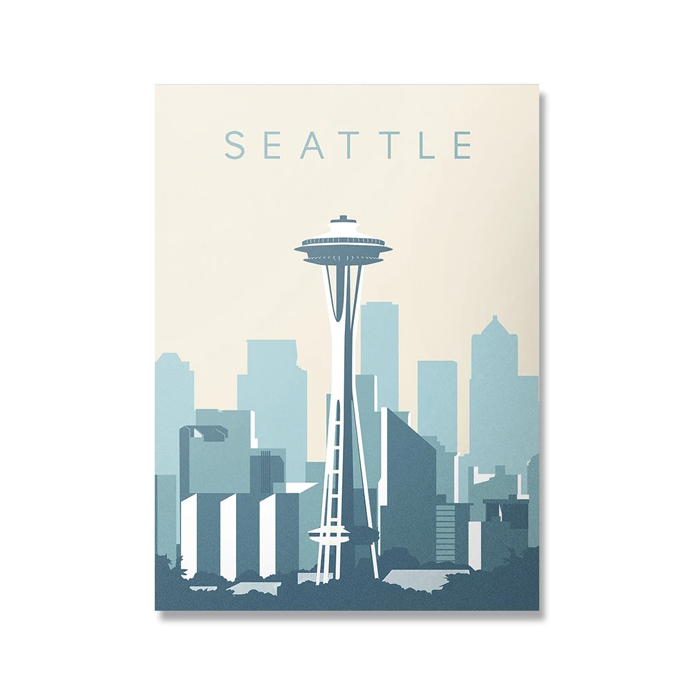 Nordic-Vintage-Travel-Cities-Poster-New-York-San-Francisco-Chicago-Texas-Landscape-Art-Canvas-Painting-Wall (3)