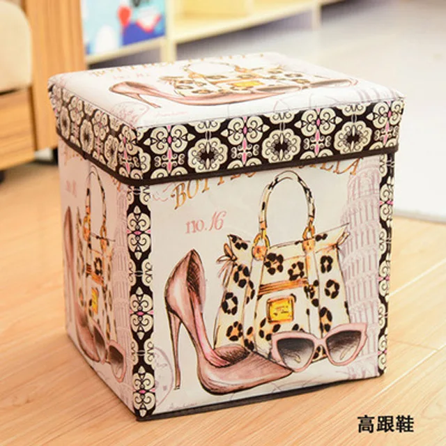 British multifunctional storage stool, storage stool, large capacity folding stool