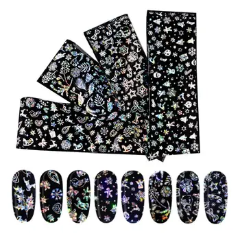 

Nail Sticker Christmas Snowflake Star Pattern Slider Transfer Nail Stickers For Manicure Nail Art DIY Transfer Sticker Wholesale