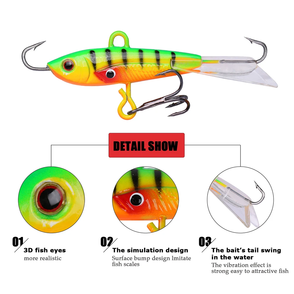 Goture Balancer Winter Fishing Lure Hard Artificial Bait jigging Lure Wobbler 5.3cm-8cm 7.37g-18g 3D Eyes Minnow Ice Fishing