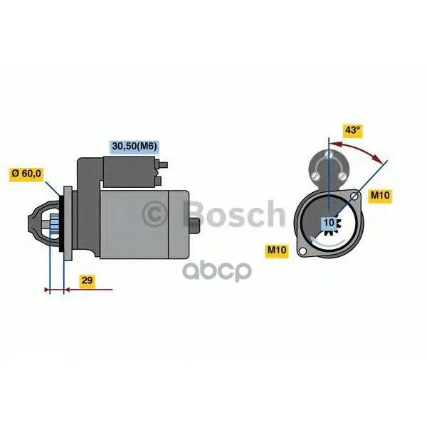 Стартер 0001107459 Bosch арт. 0001107459