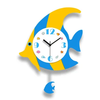 

Cartoon Swing Wall Clock Children's Room Bedroom Mute Creative Clock Classroom Wall Hanging Table Living Room Cute Decorative