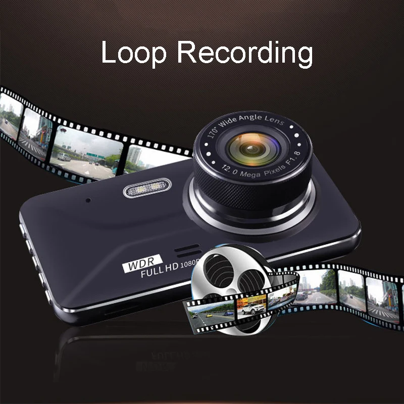 4 Inch Car DVR Dash Camera Full HD 1080P Night Vision G Sensor Movement Detection Parking Monitoring 170 Degree Wide Angle DVR