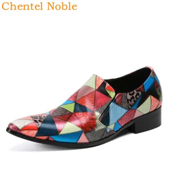

Chentel Noble Manual Gentleman Irregular Pattern Fashion Mens Dress Shoes Genuine Leather Flats For Business Mens Shoes Banque
