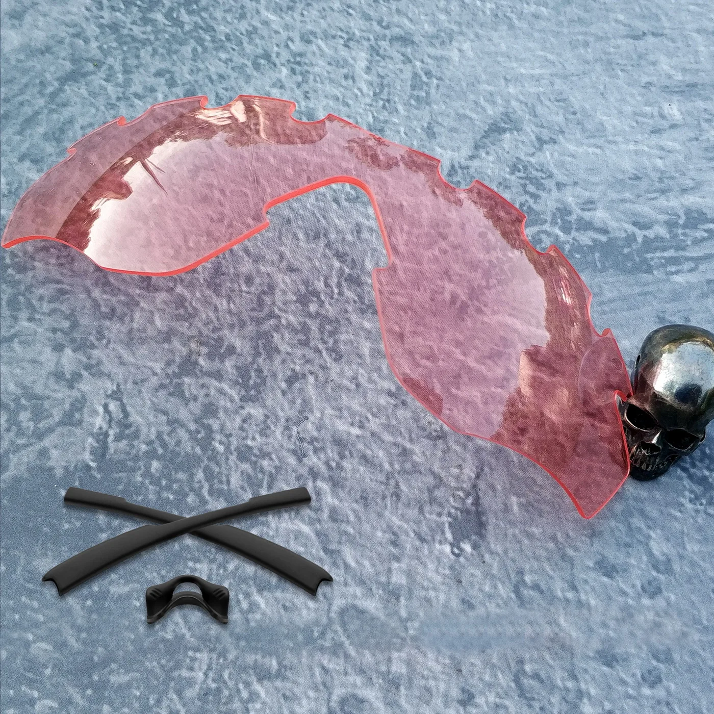Pink-NoPolarize-Kit Firtox настоящие поляризованные Сменные линзы и носки с ушками и носоупоры для солнцезащитных очков-оправа oxley M2 вентилируемые(только линзы)-несколько Opts - Цвет линз: Pink-NoPolarize-Kit