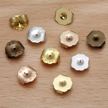 

9mm Earring Backs Earplugs Stud Earrings Flower shape Stoppers Plugs Findings Settings Wholesale
