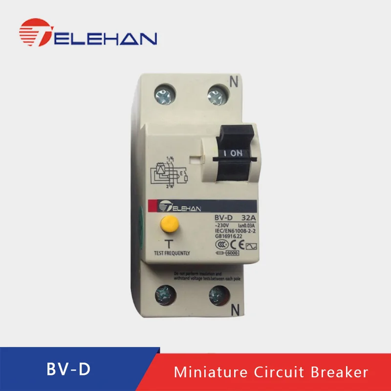 

TELEHAN BV-D/2P 25A 32A 40A 63A RCCB, ResidualCurrent Circuit Breaker, Earth Leakage Circuit Breaker, ELCB, Leakage protector