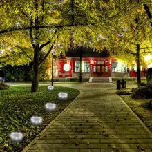 20 светодиодный светильник на солнечных батареях, наземные лампы, наружная лампа, водонепроницаемая лампа для сада, двора, подъездной дорожки, лужайки