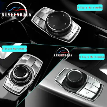 

For BMW 1 2 3 4 5 6 7 Series X1 X3 X4 X5 X6 3GT 5GT F30 F10 Chrome Plating ABS iDrive Center Multimedia Button Cover Trim