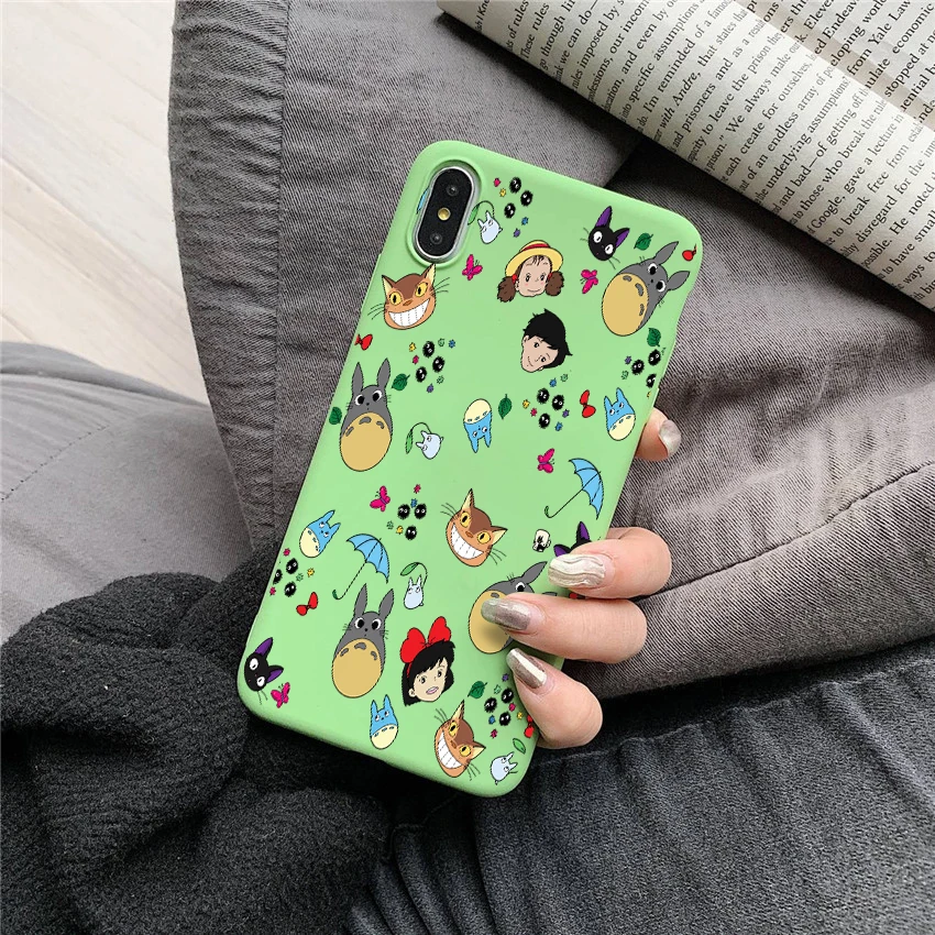 МИЛЫЙ Тоторо унесенный спиром Ghibli Аниме Миядзаки Kaonashi мягкий телефон чехол для iPhone 7 7Plus 6 6S XS Max для SAMSUNG s8 s9 plus - Цвет: 22848