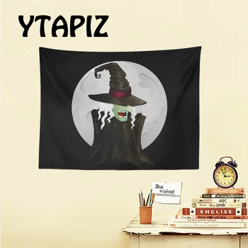 

Horror Romantic Tapestry Black Moon Violin Rose Skull Cartoon Carpet Living Room 150*200Cm Polyester Decoration Halloween Sheets