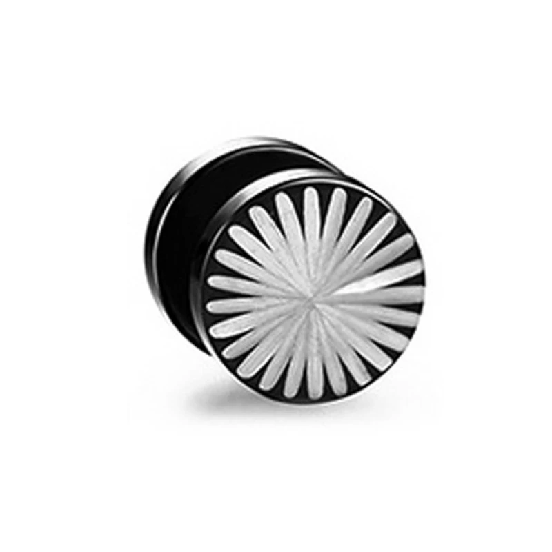 5 Unisex Earing Женское и мужское кольцо для ушей, стильные панк серьги-гвоздики, 1 шт, новинка, гантели из нержавеющей стали, черные серьги для пирсинга, рок, круглые шестиконечные звезды - Окраска металла: 5 Unisex Earing