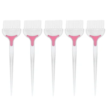 

5PCS Simple Hair Dye Brushes Barbershop Tool Hair Oil Treatment Brushes Single Side Inverted Film Care Brush for Home Shop (Blac