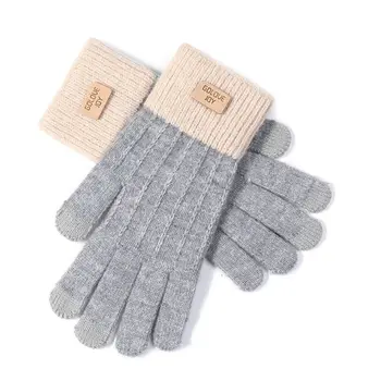 

New Knitted Touch Screen Gloves for Women Autumn and Winter Travel Warm Glove AXYD