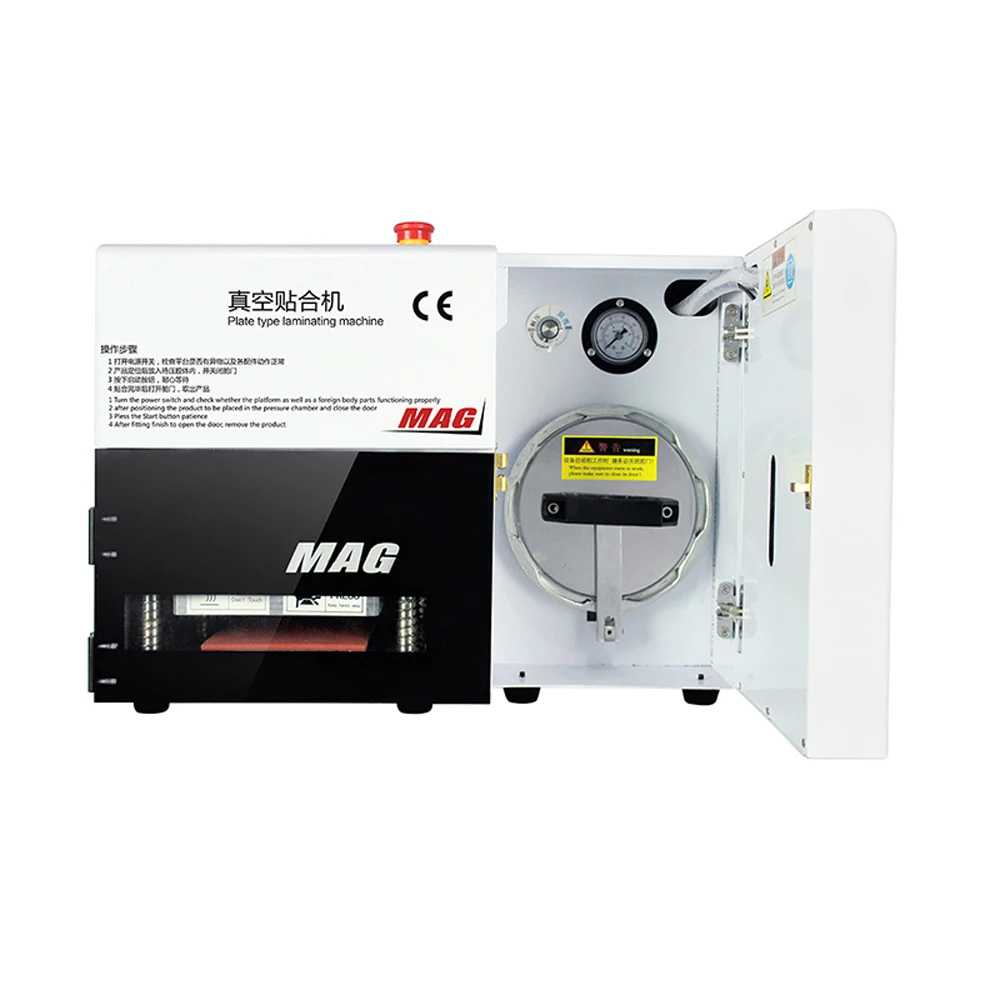 OCA Vacuum Laminating Machine Air Compressor Bubble Removing Machine For iPhone Samsung LCD Touch Screen Repair Renovation