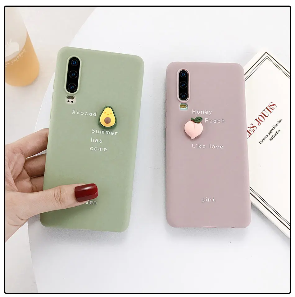 USLION 3D чехол для телефона с фруктами авокадо для huawei Nova 5 Pro P20 P30 Pro, мягкий чехол из ТПУ ярких цветов для huawei mate 20 Honor 10 20