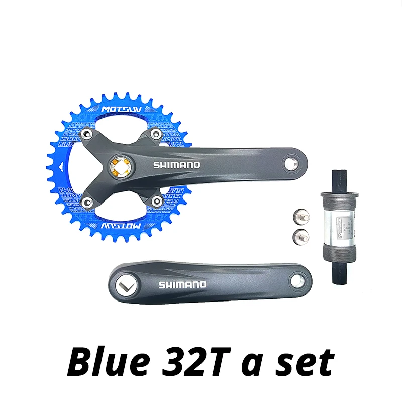 32T Blue a set 1x9S 9 speed acera FC-M391 M391 велосипедная рукоятка с 4 вида цветов мотсув цепь MTB Горный Цикл цепь колеса 32T 34T 36T 38T - Цвет: 32T Blue a set