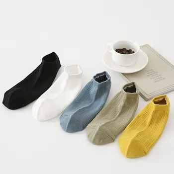 

Spring Summer Men Cotton Ankle Socks for man's business Casual Solid Colors Shorts Male Ventilate Socks