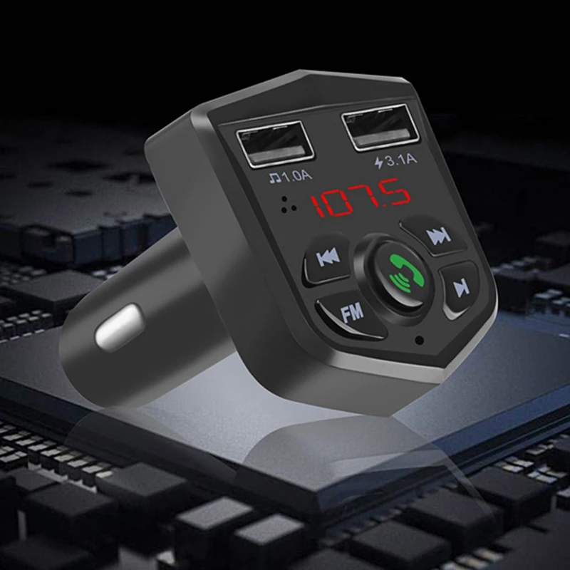 3.1A двойной USB Автомобильное зарядное устройство прикуриватель Bluetooth MP3 fm-передатчик модулятор hands-free Bluetooth приемник