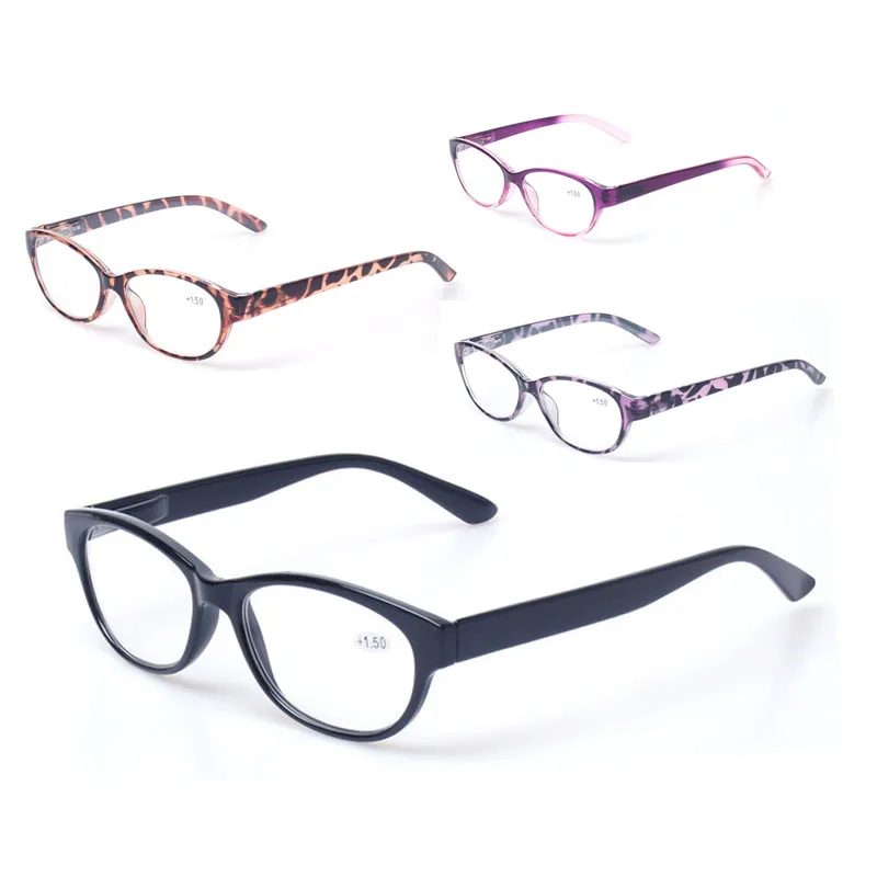 

Reading Glasses Clear Lens Eyewears Fashion Men and Women Readers Presbyopia Glasses Diopter Hinge Plastic Spring 0.5 to 600