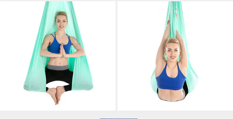 Hammock Flying-Aerial Stretch Yoga Hammock Indoor Hammock Silk Anti-Gravity Fabric Swing Yoga Knot-Free Full set Multifunction