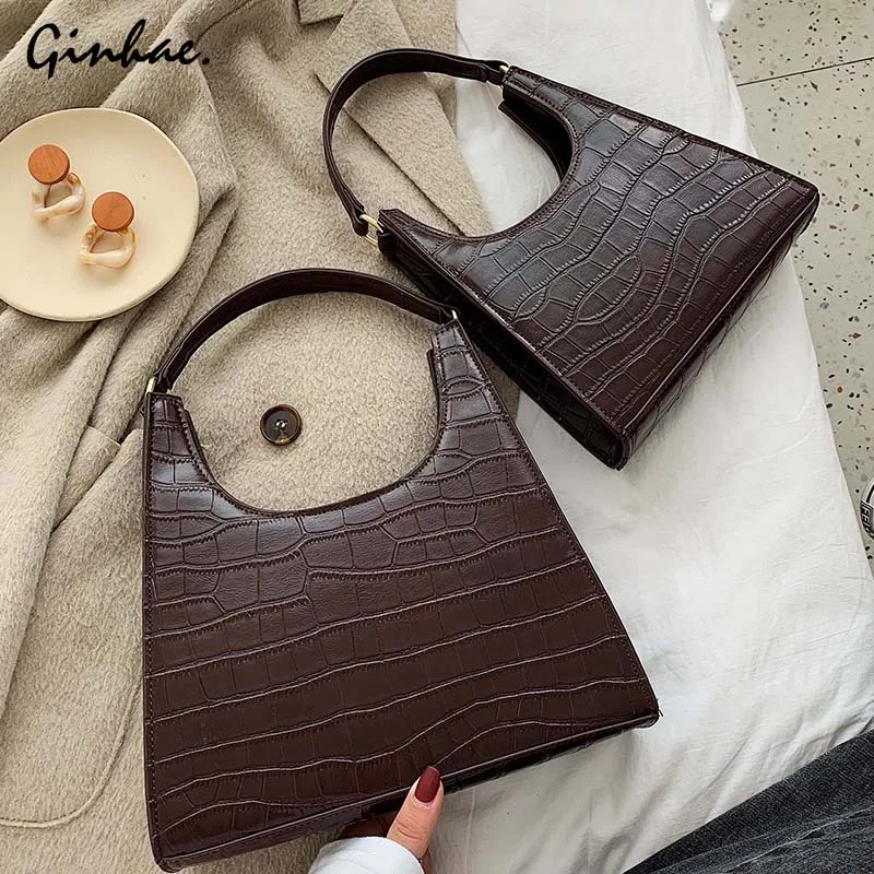 

Luxury Designer Alligator PU Leather Handbags High Quality Shoulder Bag Women Famous Brand Crossbody Bags Ladies Elegant Totes