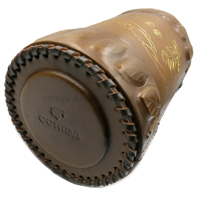 COHIBA, кедровый, деревянный, для сигар, для путешествий, для сигар, коричневый кожаный чехол, портативный, для сигар, чехол с трубкой, увлажнитель с гигрометром