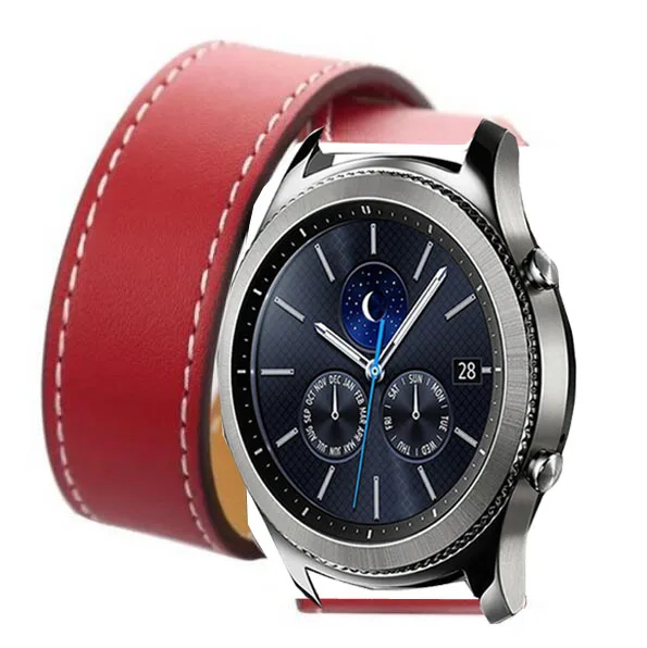 22 мм кожаный ремешок galaxy watch 46 s3 pebble time Ticwatch S S2 1 pro amazfit 2 3 GTR pace Huawei GT 2|Ремешки для