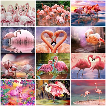 

Evershine Diamond Embroidery Flamingo Cross Stitch Kit Full Square Round Diamond Painting Animals Mosaic Home Decor Gift