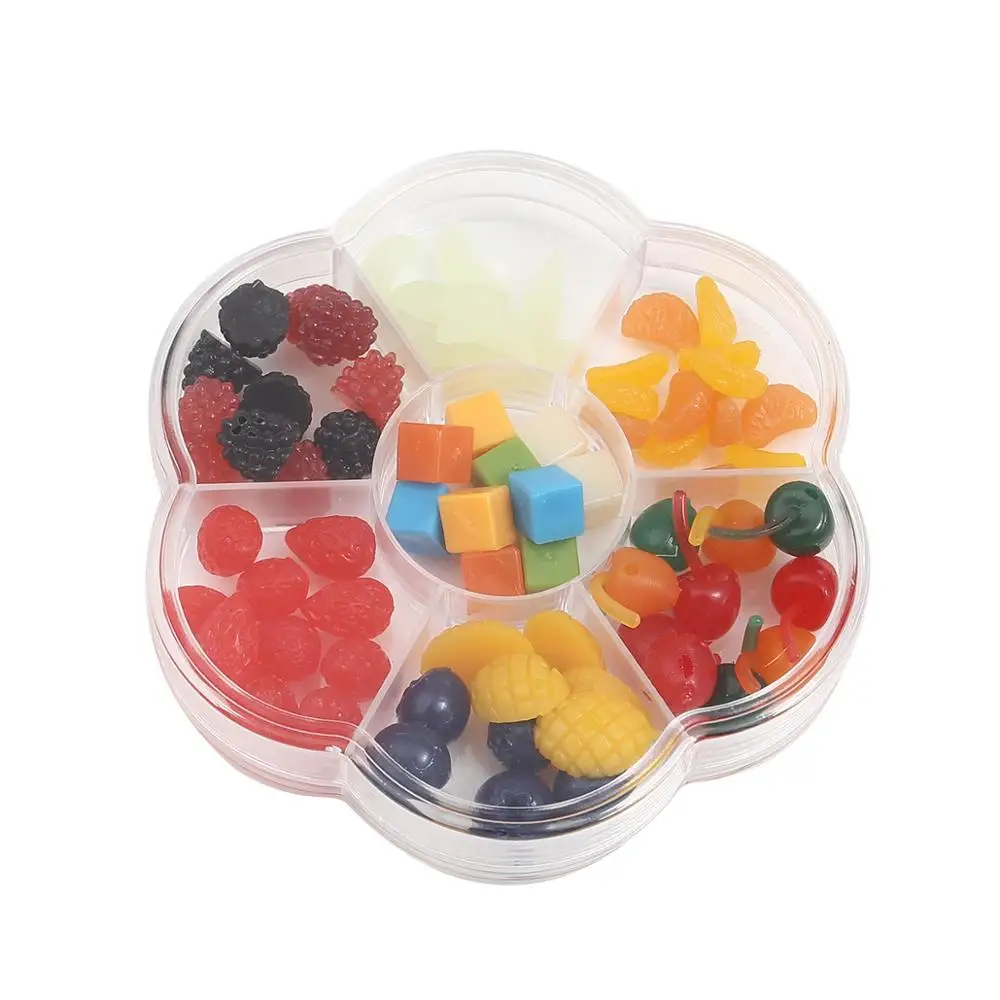 

1 Box Resin Dome Seals Cabochon Fruit Set Charms At Random Flower Pattern Jewelry Making Findings 15mm x 11mm - 12mm x 8mm