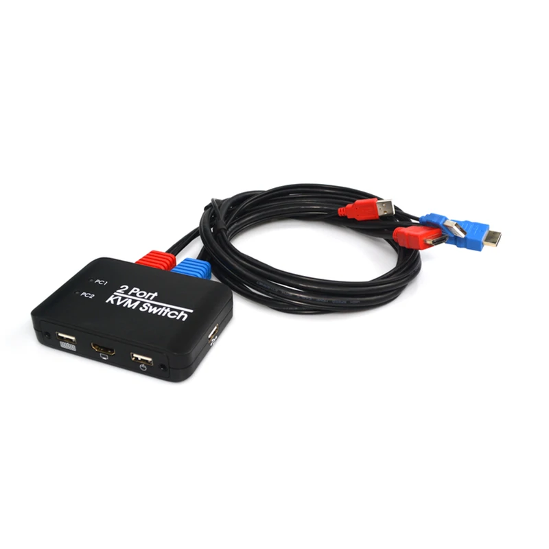 ABKT-2 порт Hdmi Kvm переключатель с Usb Hdmi кабель для монитора клавиатура мышь флэш-накопитель для настольного компьютера ноутбук ТВ проектор