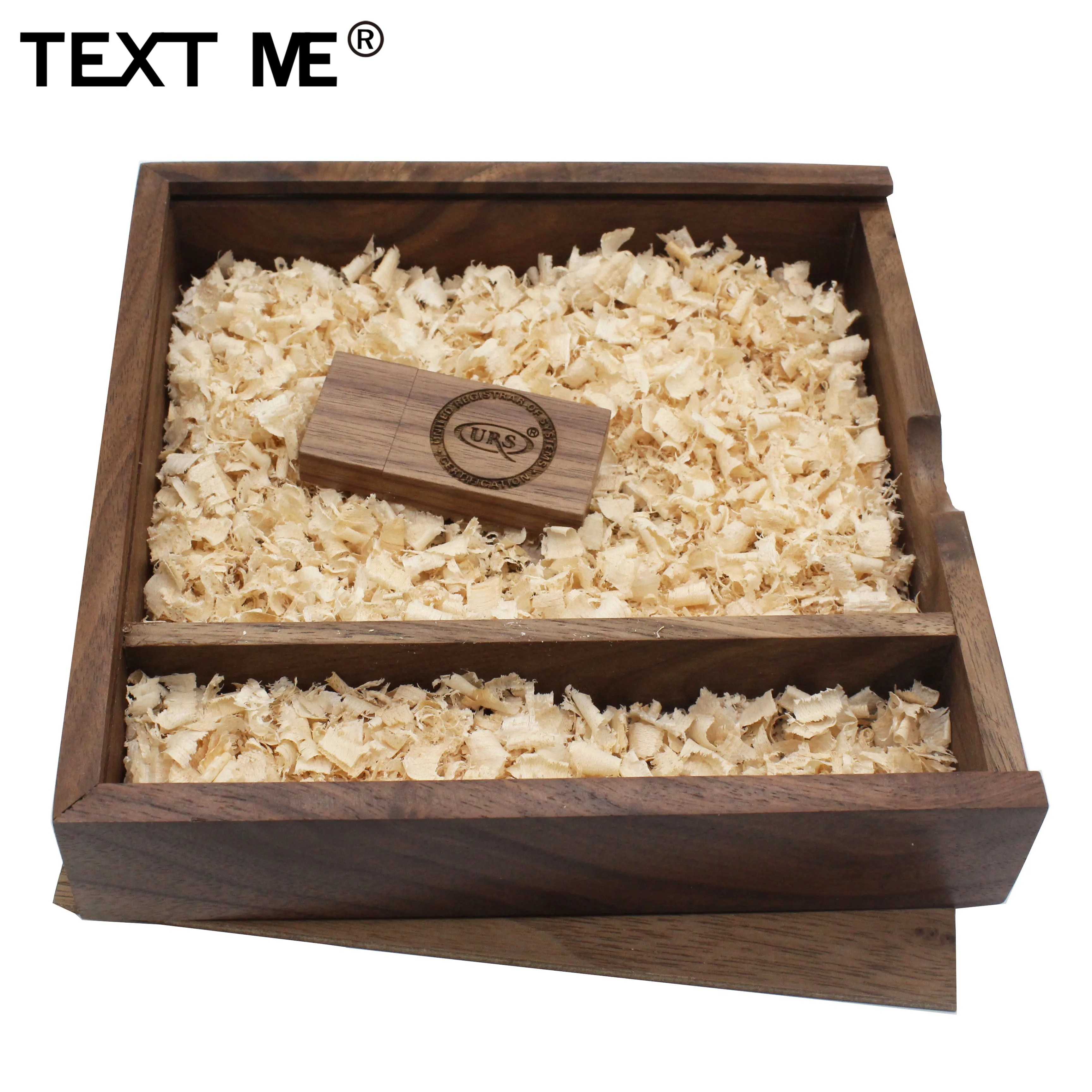 Деревянный usb флеш накопитель TEXT ME с логотипом в коробке 4 ГБ 8 16 32 64 2 0 сделанный на