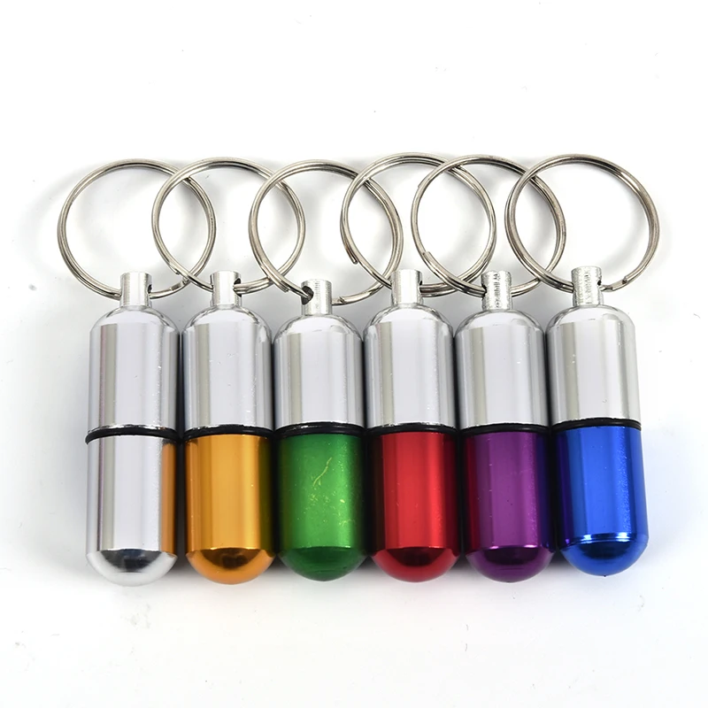 Waterproof Aluminum Pill Box Case Bottle Drug Holder Container Camping Equipment Camping Gadget