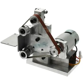 

Small Mini DIY Polishing Machine Grinding Bench Electric Belt Sander Grinder Sharpener Abrasive Tools