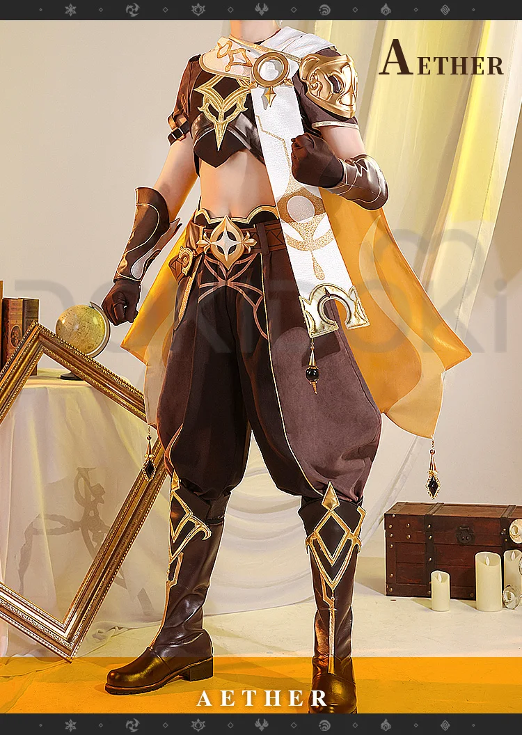pirate costume women PRE-SALE DokiDoki-SSR Game Genshin Impact Traveler Aether Cosplay Costume Cosplay Halloween Traveler Aether Cosplay cosplay