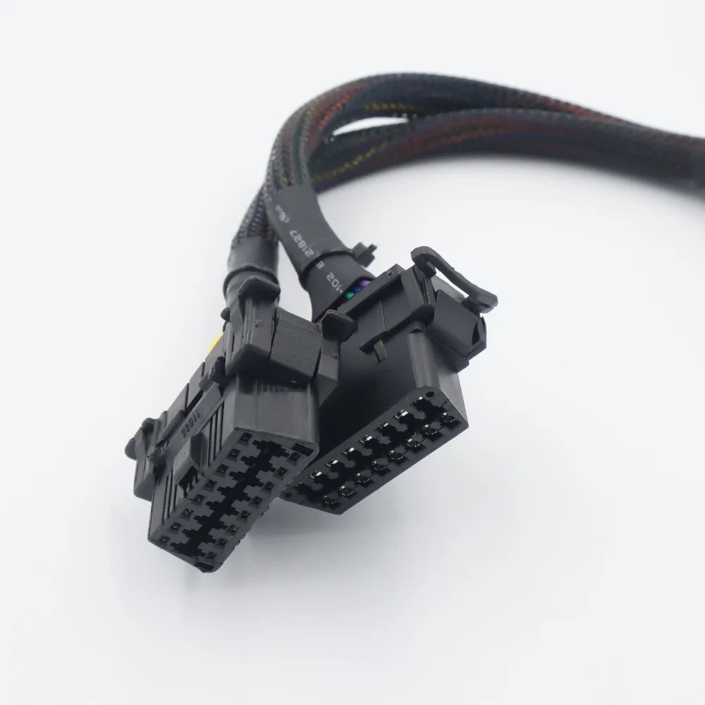 10 шт. 1ft OBD2 Удлинительный кабель obd 16pin штекер двойной женский для elm327 автомобильный диагностический инструмент сканер разъем