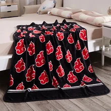 Красный Аниме Наруто Shippuden Akatsuki мягкий теплый коралловый флис плюшевое одеяло кровать ковер Dropship 150x200/120x150 см 1 шт. детский подарок