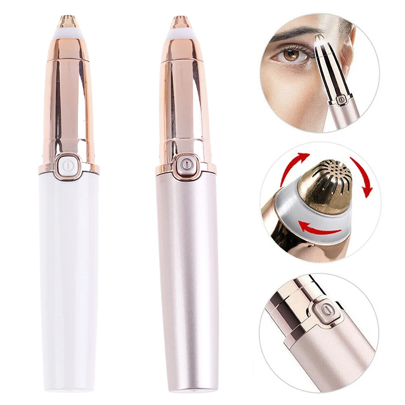 Electric Eyebrow Trimmer Makeup Painless Eye Brow Epilator Mini Shaver Razors Portable Facial Hair Remover For Women