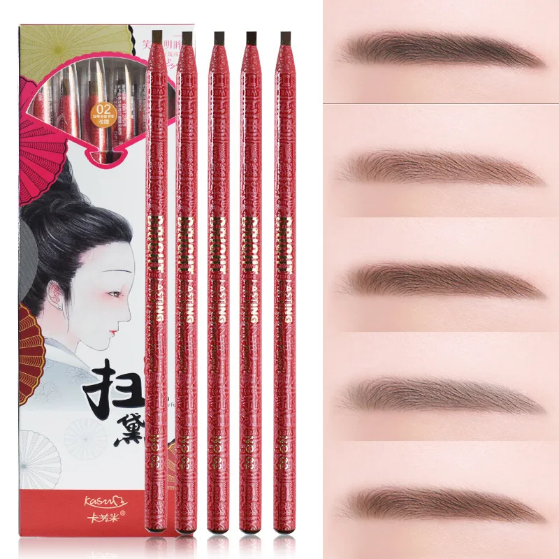 1 PCS Waterproof Eyebrow Pencil Eye Brow Liner Pen Powder Shaper Makeup Tool 5 Colors New Hot Sale