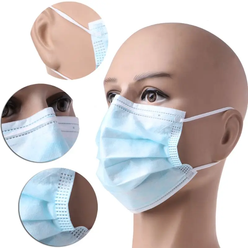 

50 pcs Anti Dust Mouth Mask Windproof Mouth-muffle Bacteria Proof Flu kind Face Masks Safe and breathable. Elastic ear-loops