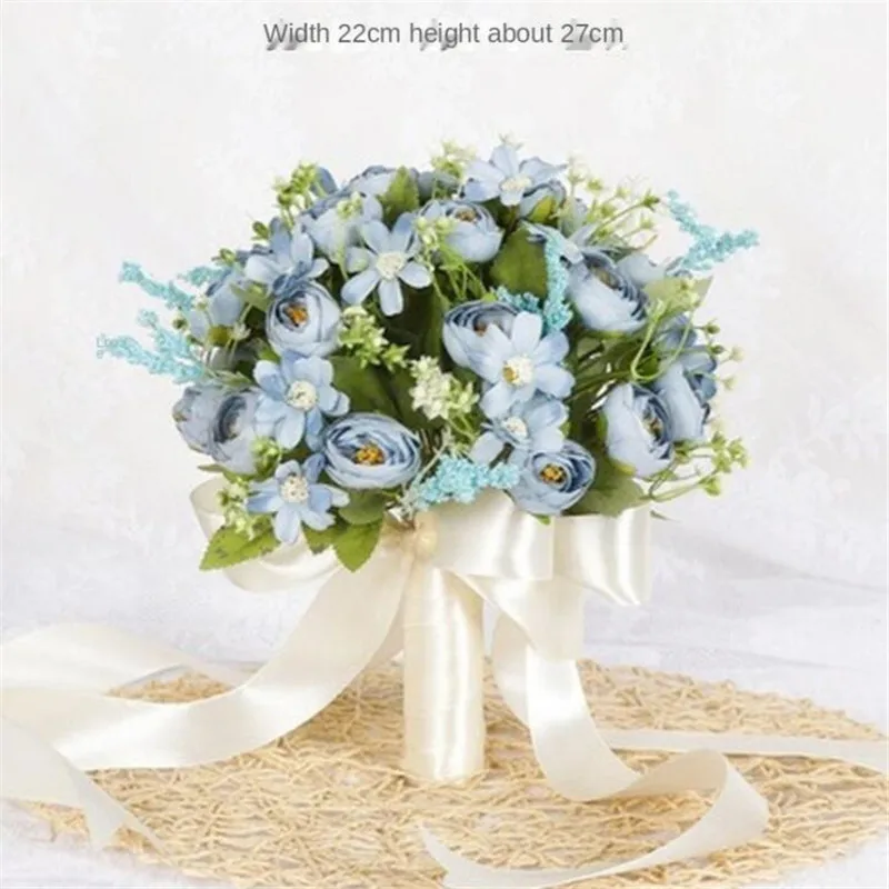 

Wedding Bride Bouquet Hand Tied Flower Decoration Holiday Party Supplies European Chaise Longue Roses Wedding Flowers 2021