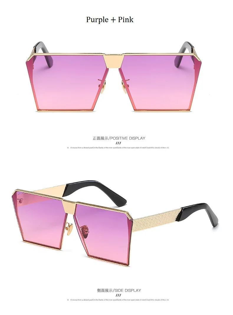 Квадратные брендовые дизайнерские градиентные прозрачные солнцезащитные очки, классические зеркальные солнцезащитные очки в металлической оправе для мужчин и женщин, прозрачные Новые солнцезащитные очки Oculos De Sol