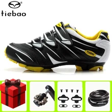 Tiebao велосипедная обувь SPD набор педалей Sapatilha Ciclismo Mtb мужские кроссовки дышащие самозакрывающиеся горный велосипед Триатлон кроссовки