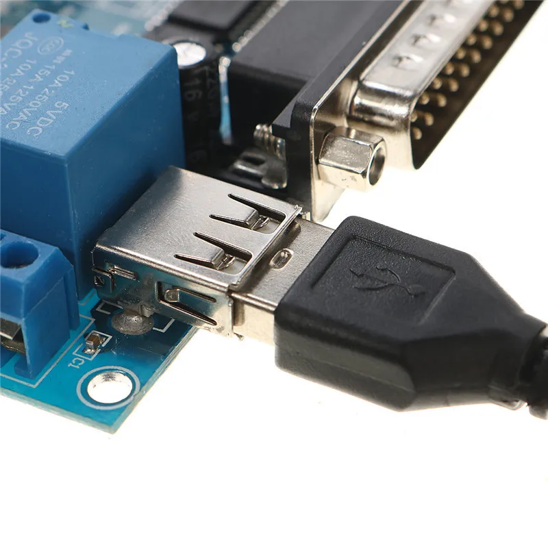 1 шт. 5 оси ЧПУ Breakout Board интерфейс с USB кабелем для шагового двигателя драйвер MACH3 ЧПУ доска параллельный порт управления