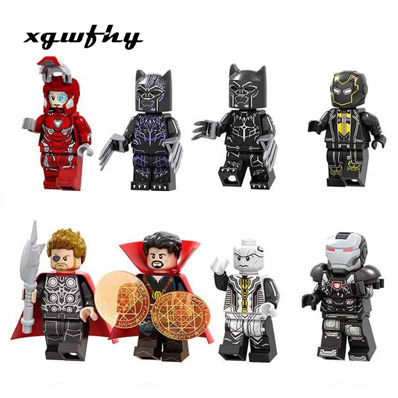 

Single-selling Avengers Superhero Building Block Toys Iron Man Dr. Spooky Spider-Man Black Panther Action Model toy JM158