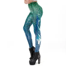 Mermaid Leggings Women's Printed Elastic Leggings High Waist Digital Print Pants Trousers Stretch Pants Plus Size Women Leggings Mermaid Leggings Women's Printed Elastic Leggings High Waist Digital Print Pants Trousers Stretch Pants Plus Size Women Leggings